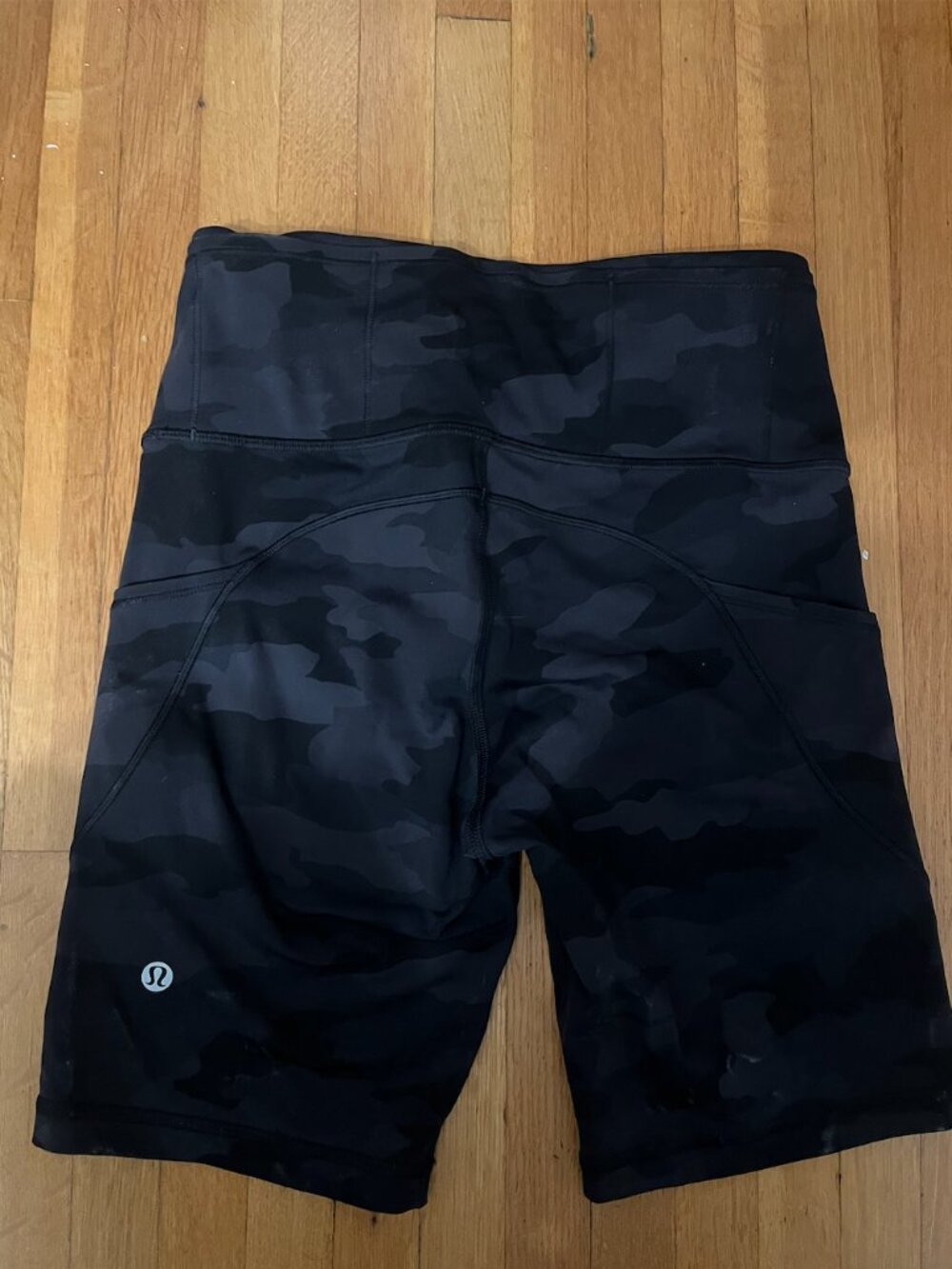 Black camo Lululemon biker shorts